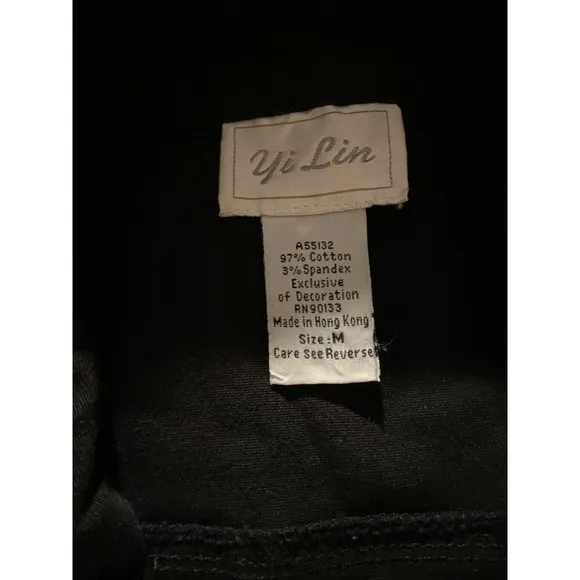 Yi Lin Embroidered Denim Jean Jacket, Size Medium wom*102